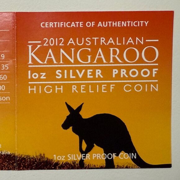 2012-P Australia Silver $1 Kangaroo High Relief NGC PF70 UCam, OGP - Picture 4 of 7